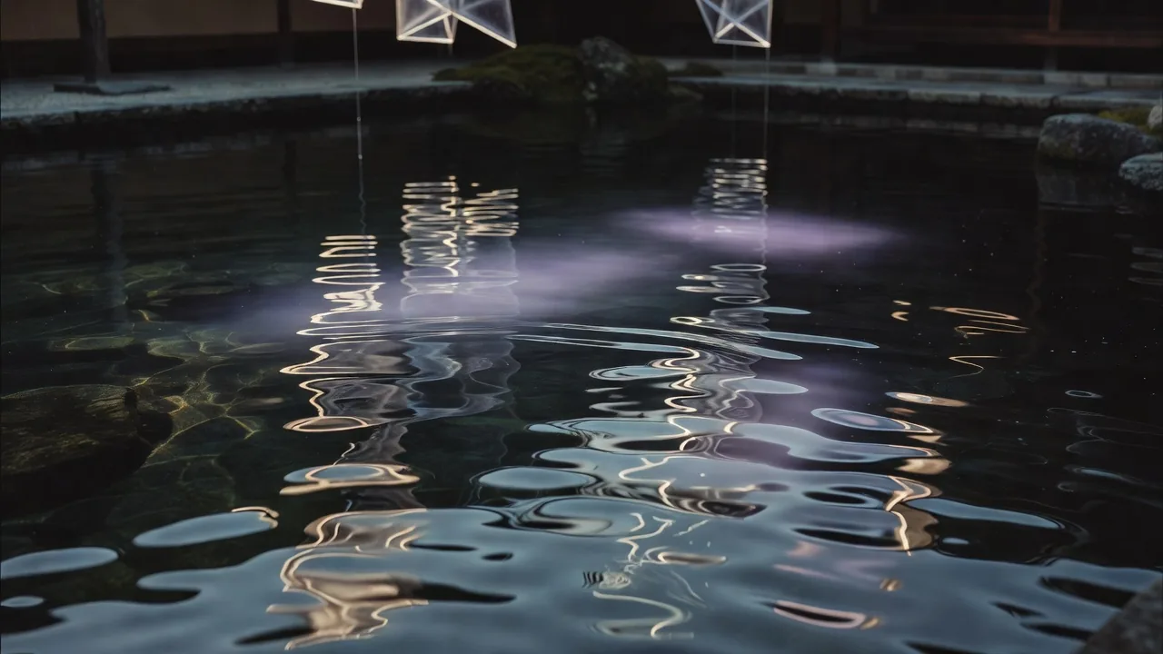 Water ripples light reflections